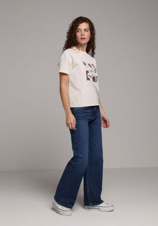 FEMEI - Tricou Crem Femei