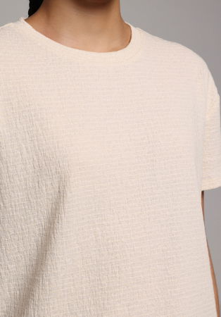 Tricouri si Topuri - Tricou Crem Femei