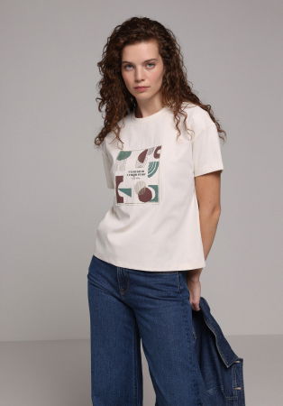 FEMEI - Tricou Crem Femei