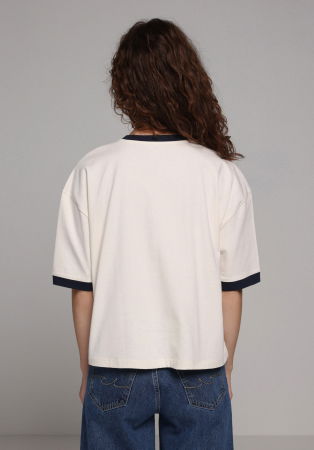 Tricouri si Topuri - Tricou Crem Femei