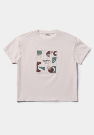 FEMEI - Tricou Crem Femei