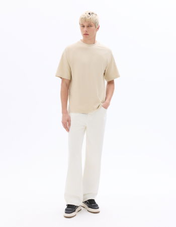 BARBATI - Tricou Ecru Oversize Barbati