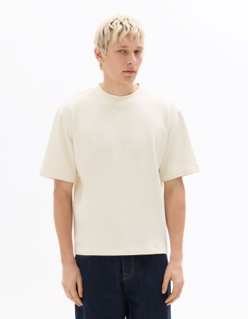 BARBATI - Tricou Crem Oversize Barbati