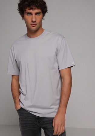 BARBATI - Tricou Gri Deschis Barbati