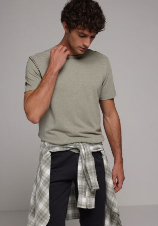 BARBATI - Tricou Gri Deschis Barbati