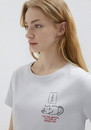 FEMEI - Tricou Gri  Femei