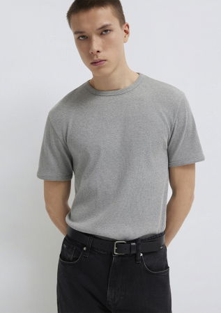 МУЖЧИНЫ - Мужская Футболка Серая Меланж 