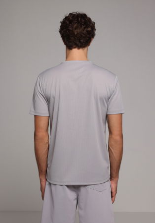BARBATI - Tricou Gri Deschis Regular Barbati