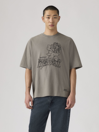 BARBATI - Tricou Gri Relaxed Barbati