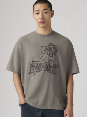 BARBATI - Tricou Gri Relaxed Barbati