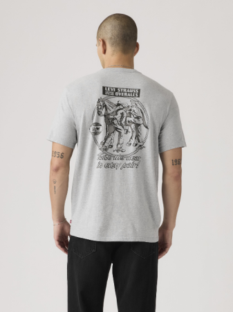 BARBATI - Tricou Gri Relaxed Barbati