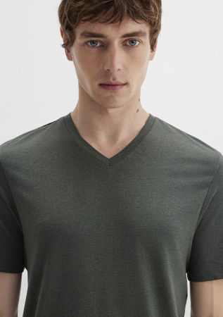 МУЖЧИНЫ - Мужская Футболка Хаки 