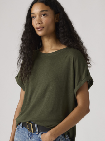 FEMEI - Tricou Haki Regular Femei