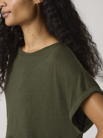 FEMEI - Tricou Haki Regular Femei