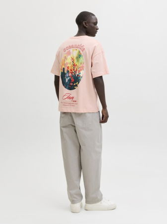 BARBATI - Tricou Roz Deschis Loose Barbati