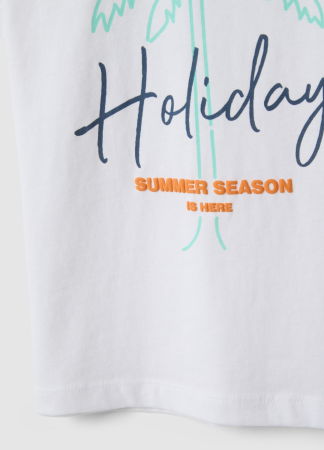 BAIETI - Tricou Lucent White Baieti 3-10 Ani