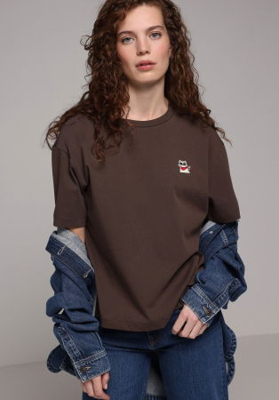 ЖЕНЩИНЫ - Женская Футболка Коричневая