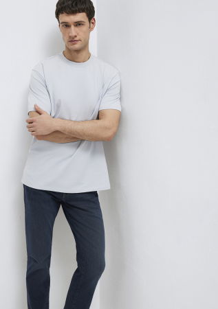 МУЖЧИНЫ - Мужская Футболка Голубая 