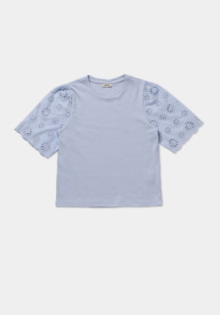 ОДЕЖДА - Женская Футболка Светло-Синяя 