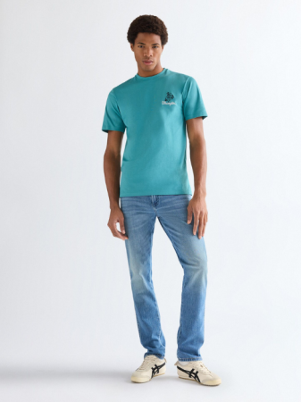 МУЖЧИНЫ - Мужская Футболка Голубая Regular