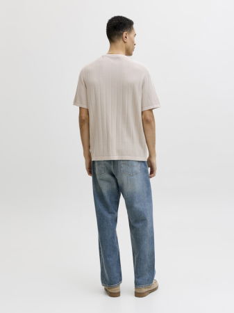 BARBATI - Tricou Bej Relaxed Barbati