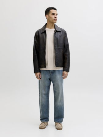 BARBATI - Tricou Bej Relaxed Barbati