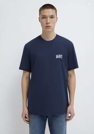 BARBATI - Tricou Navy Regular Barbati