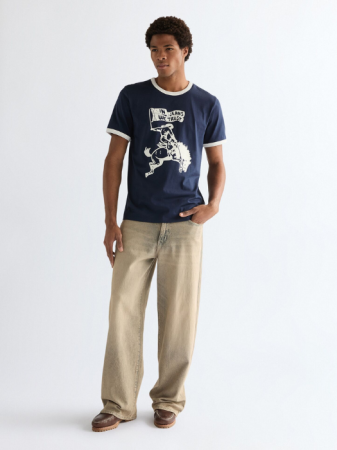 BARBATI - Tricou Navy Regular Barbati