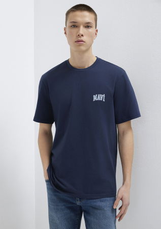 BARBATI - Tricou Navy Regular Barbati