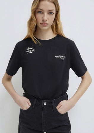 ЖЕНЩИНЫ - Женская Футболка Чёрная 