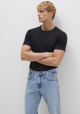 BARBATI - Tricou Negru Fitted Barbati