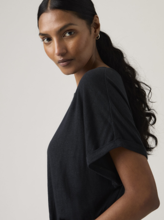 FEMEI - Tricou Negru Regular Femei