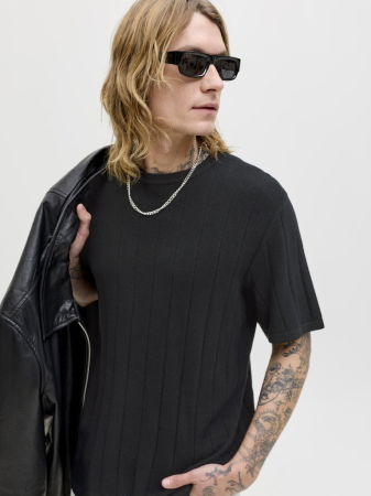 BARBATI - Tricou Negru Relaxed Barbati