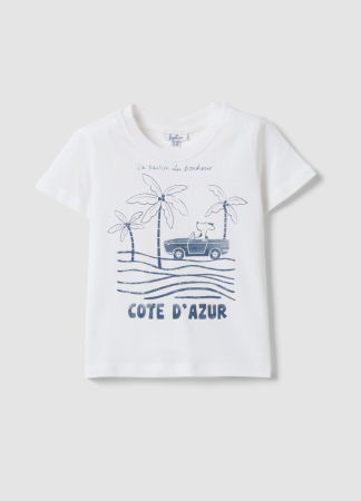 BAIETI - Tricou Off White Baieti 9-36 Luni