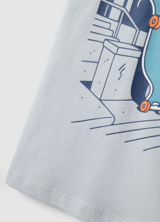 BAIETI - Tricou Pearl Blue Baieti 3-10 Ani