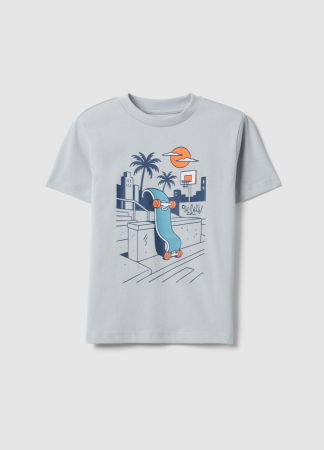 BAIETI - Tricou Pearl Blue Baieti 3-10 Ani