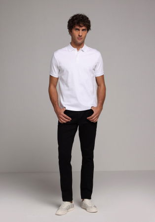 BARBATI - Tricou Polo Alb Barbati