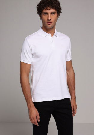 BARBATI - Tricou Polo Alb Barbati
