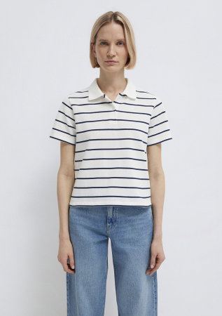 FEMEI - Tricou Polo Alb Regular Femei