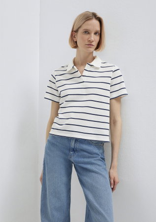 FEMEI - Tricou Polo Alb Regular Femei