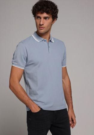 BARBATI - Tricou Polo Albastru Barbati