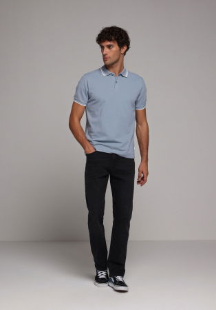 BARBATI - Tricou Polo Albastru Barbati