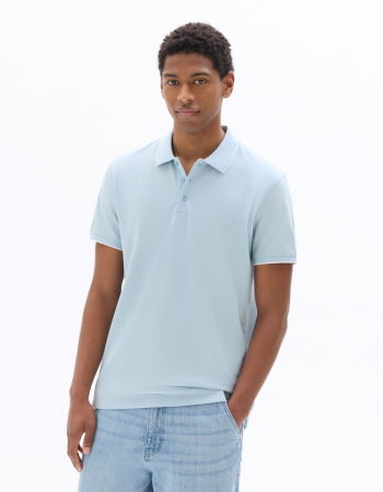 BARBATI - Tricou Polo Albastru Deschis Regular Barbati