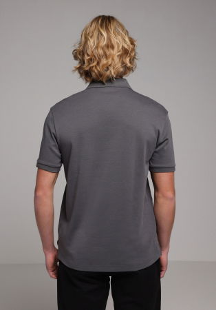 BARBATI - Tricou Polo Gri Inchis Barbati