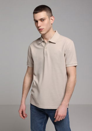 BARBATI - Tricou Polo Bej Regular Barbati