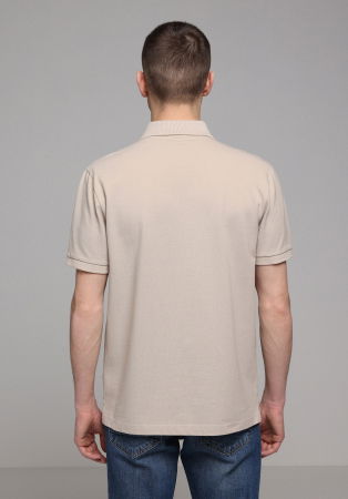 BARBATI - Tricou Polo Bej Regular Barbati