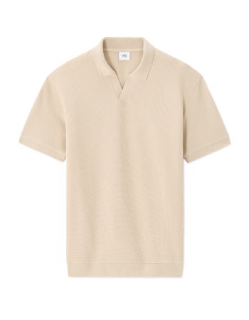 BARBATI - Tricou Polo Bej Regular Barbati