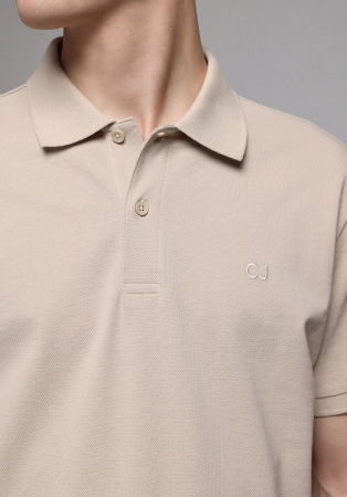 BARBATI - Tricou Polo Bej Regular Barbati
