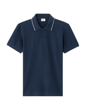 BARBATI - Tricou Polo Bleumarin Regular Barbati
