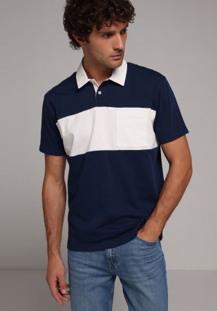 BARBATI - Tricou Polo Navy Barbati